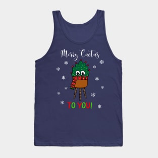 Merry Cactus To You - Christmas Cactus With Scarf Tank Top